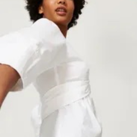 Derek Lam Rent the Runway White V-neck top long sleeve sz 38 $290 - Picture 4 of 5